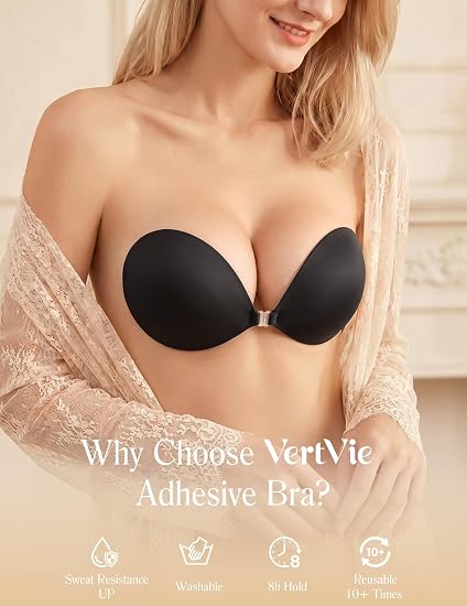 Waterproof & Sweat-proof Invisible Bra, Reusable Silicone Adhesive Bra