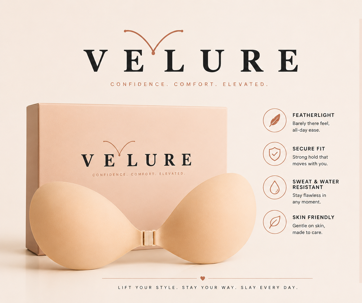 Waterproof & Sweat-proof Invisible Bra, Reusable Silicone Adhesive Bra