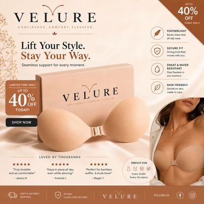 Waterproof & Sweat-proof Invisible Bra, Reusable Silicone Adhesive Bra