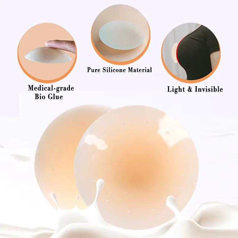 Nipple Cover Stickers Adhesive Tape Reusable Silicone