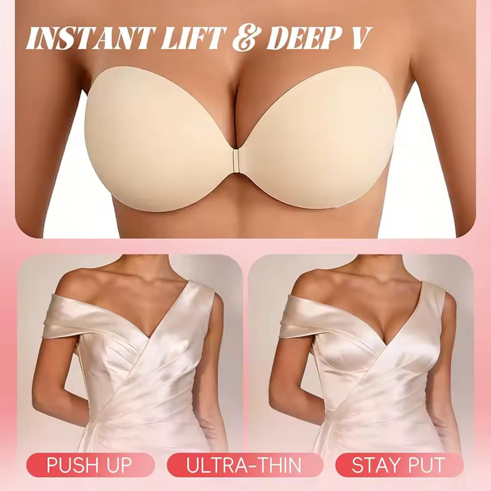 Waterproof & Sweat-proof Invisible Bra, Reusable Silicone Adhesive Bra